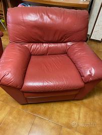 Poltrona in pelle