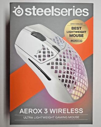 SteelSeries Aerox 3 Wireless- Mouse RGB traforato