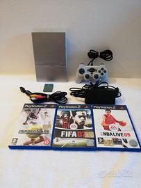Playstation 2 slim grigia completa + 3 giochi