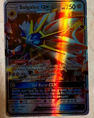 Carta da collezione Pokemon Solgaleo GX SM16