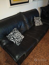 Coppia divani in Pelle nera