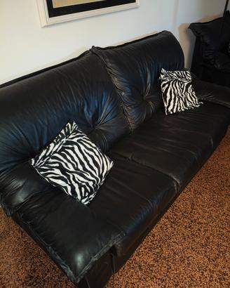 Coppia divani in Pelle nera