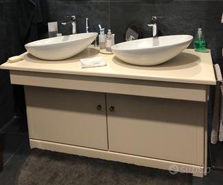 Mobile bagno doppia laccatura con lavelli lui lei
