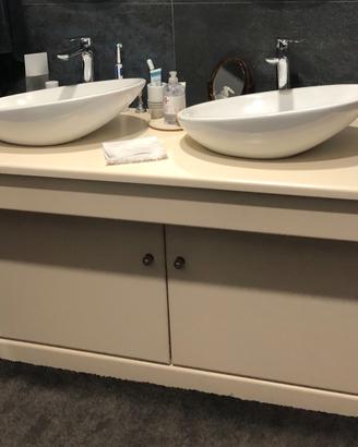 Mobile bagno doppia laccatura con lavelli lui lei