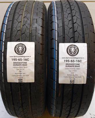 2 GOMME 195 65 16C BRIDGESTONE A56061