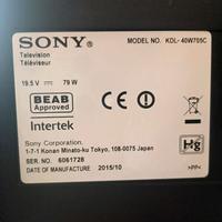 TV Sony modello KDL 40W705C
