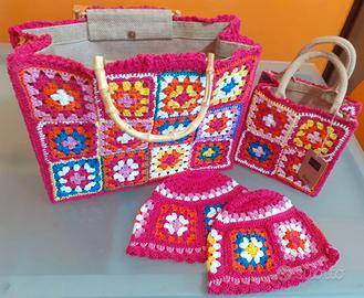 BORSE DI JUTA RIVESTITE IN PURO COTONE