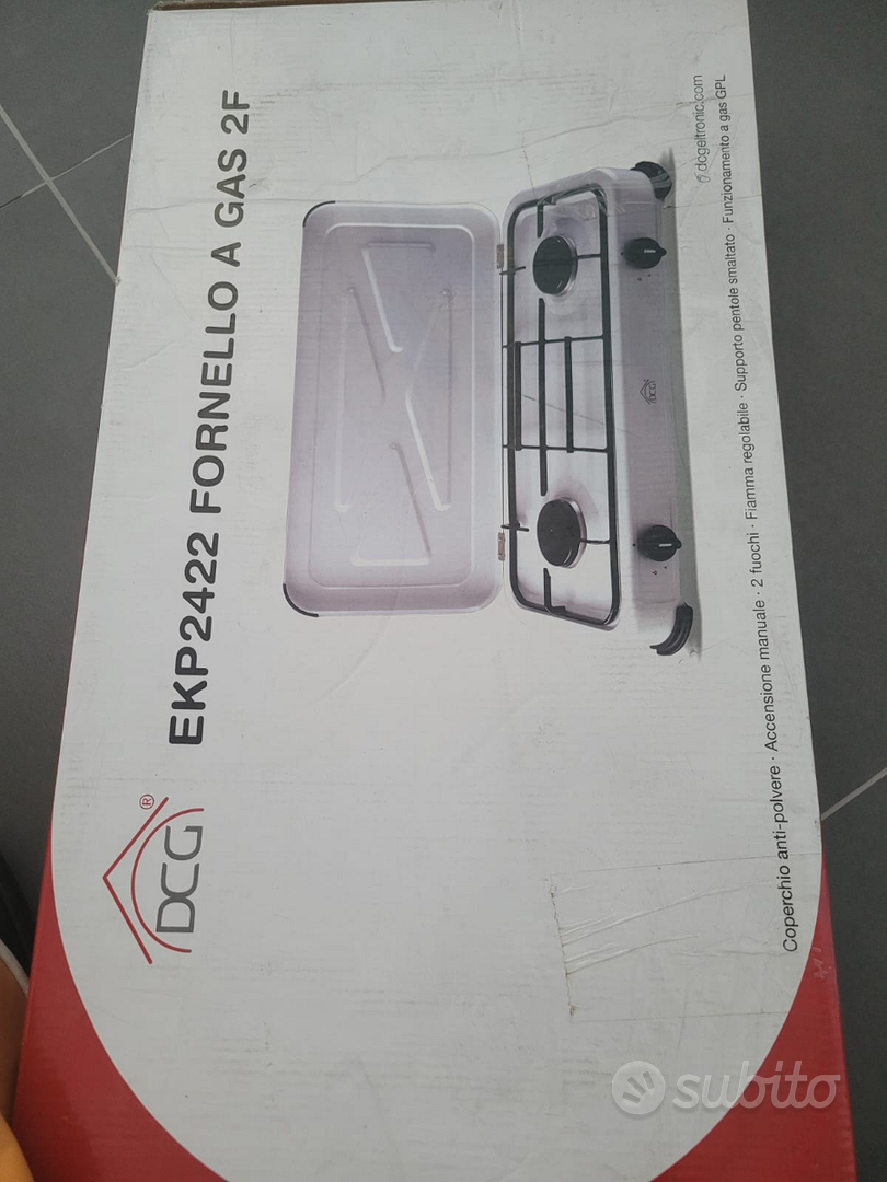 Cucina a gas gpl 2 fuochi fornello campeggio portatile con coperchio