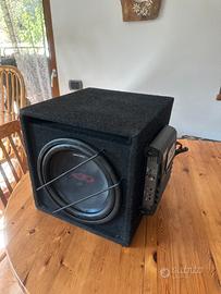 Subwoofer Auto Alpine + Ampli. Mono. MRP-M359