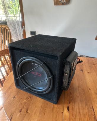 Subwoofer Auto Alpine + Ampli. Mono. MRP-M359