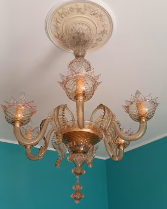 Lampadario in vetro di Murano