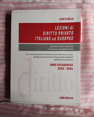 "Lezioni di diritto privato Italiano ed Europeo"