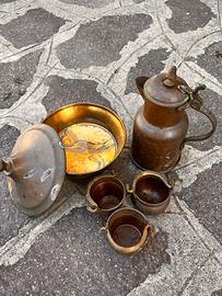 Set caffe in rame e ottone