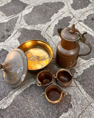Set caffe in rame e ottone