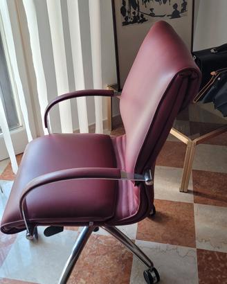 6 sedie ufficio in pelle 