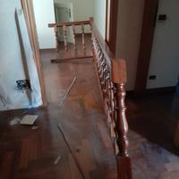 Corrimano in Legno e Lavandino doppio SMEG