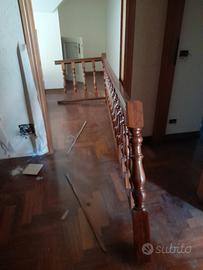 Corrimano in Legno e Lavandino doppio SMEG