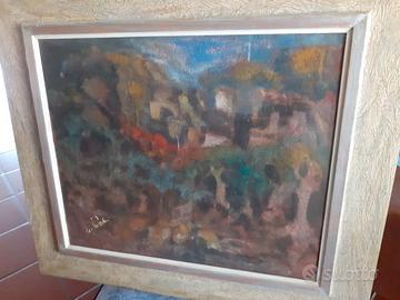 quadro olio su masonite pittore C.Pusateri 