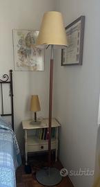 Piantana più lampada da tavolo vintage Murano Due