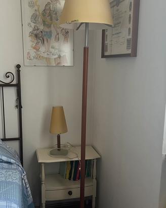Piantana più lampada da tavolo vintage Murano Due