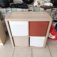 IKEA KALLAX 4 scomparti con box contenitori