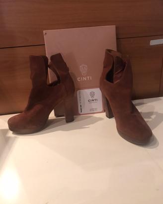 Scarpe tronchetti Cinti scamosciate 39marrone