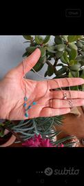 Collana argento e turchese