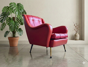 💎 Poltrona vintage anni 50, design italiano ❤️🔥