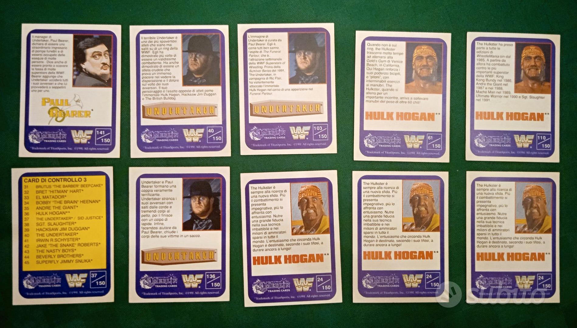 Carte Collector The Berzerker N°98 - Merlin Trading Card - WWF Catch Superstar 1991 (Autocollant)