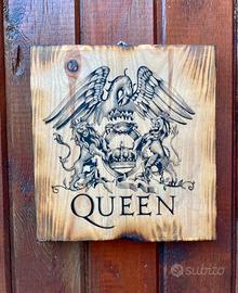 Queen Stampa su legno 19x19 cm