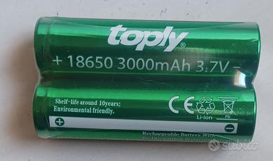 18650 coppia di batterie ricaricabili al litio
