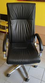 Poltrona direzionale da ufficio in vera pelle