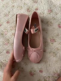 Ballerine miu miu raso rosa