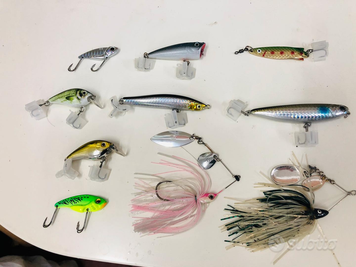Lotto 5 Esche Hard Bait 6 Cm 6,3 G Multicolore Per Pesca Bass E Predatori