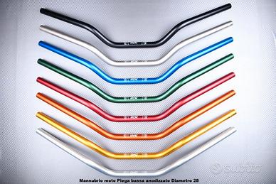 Mannubrio moto Piega bassa anodizzato Diametro 28