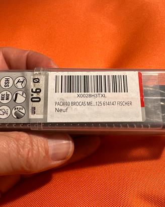 Punta da trapano 2x10 pc Fisher metallo hss 9 mm