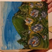 quadro , montagna in primavera 