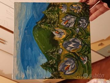 quadro , montagna in primavera 