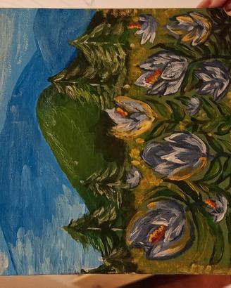 quadro , montagna in primavera 