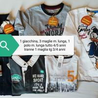 Giacchina maglie polo bambino nuove 5 pz