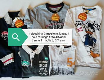 Giacchina maglie polo bambino nuove 5 pz