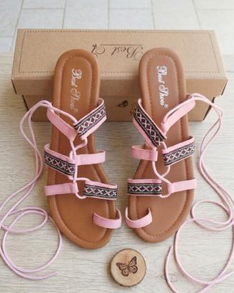 sandali alla schiava rosa n 38