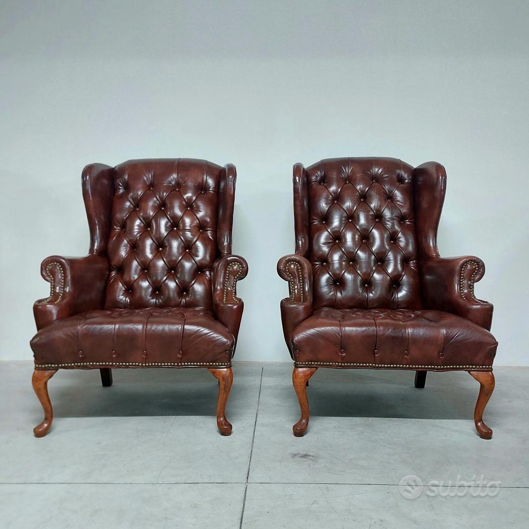 Subito Antichità Sale chesterfield Coppia di poltrone