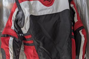 Giacca moto in tessuto tecnico