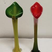 coppia vasi vintage a forma di calla 