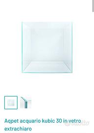 Cubo aqpet 30 in vetro extra chiaro.NUOVO