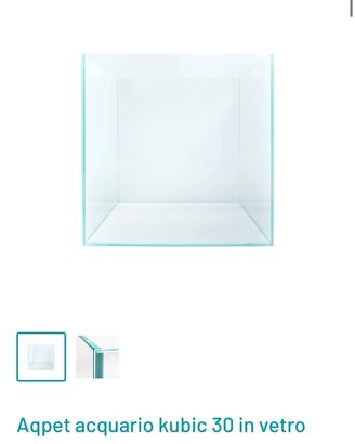 Cubo aqpet 30 in vetro extra chiaro.NUOVO