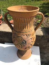Anfora portaombrelli vaso terracotta rotto ripara