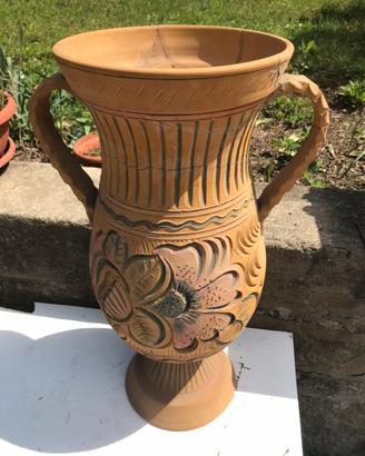 Anfora portaombrelli vaso terracotta rotto ripara