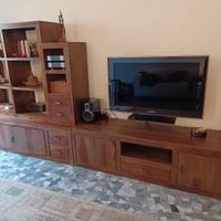 Parete attrezzata stile etnico in teak